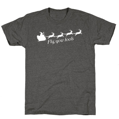 Fly You Fools Christmas Unisex Triblend Tee