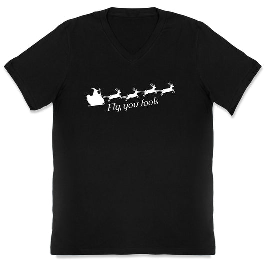Fly You Fools Christmas V-Neck