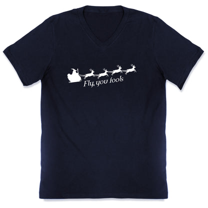 Fly You Fools Christmas V-Neck