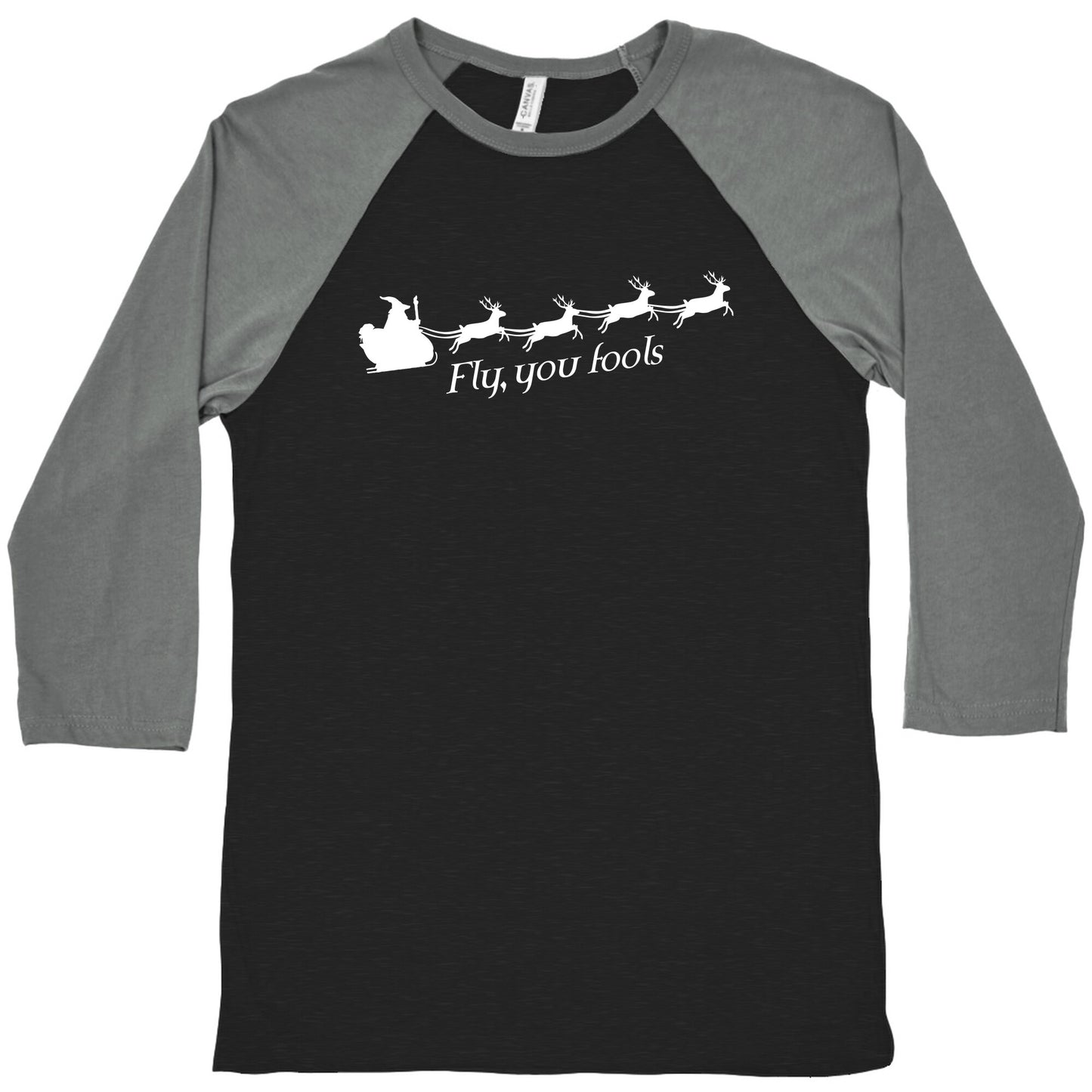 Fly You Fools Christmas Baseball Tee