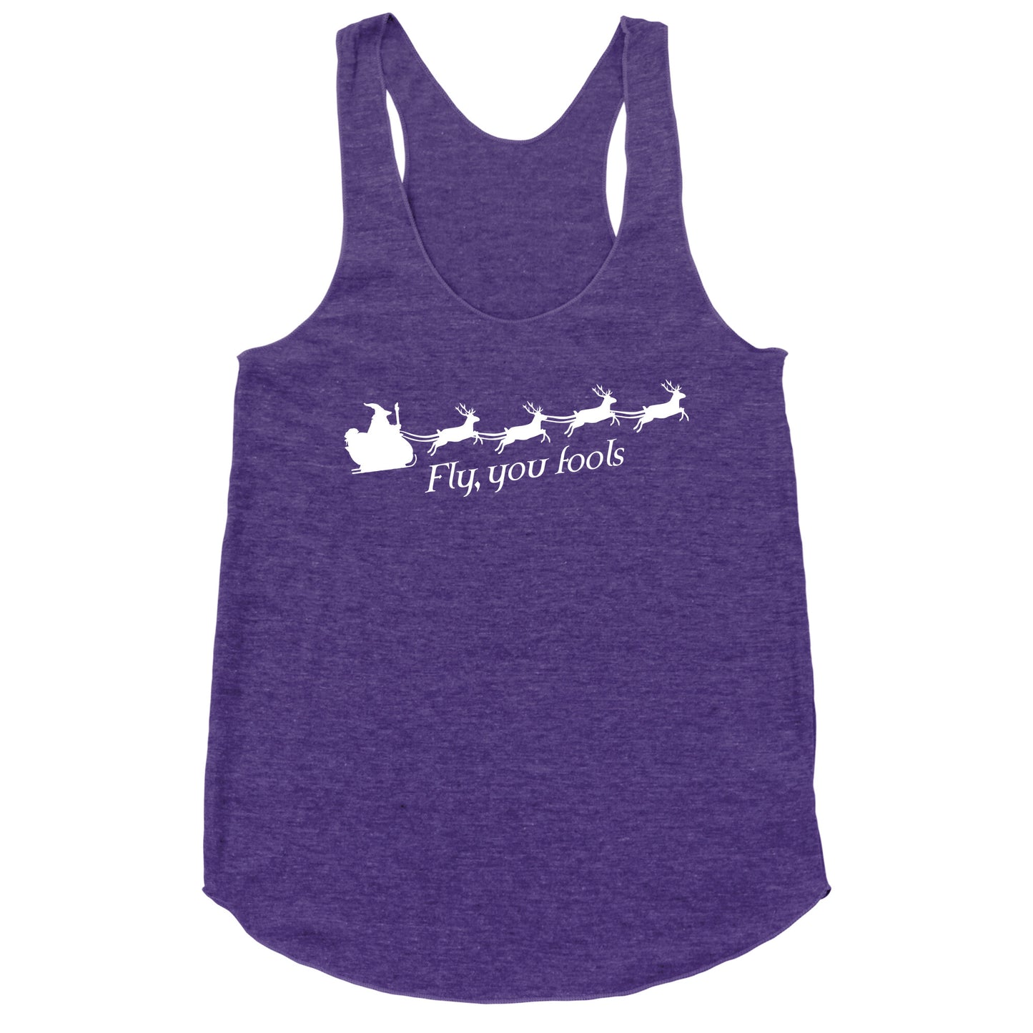 Fly You Fools Christmas Racerback Tank