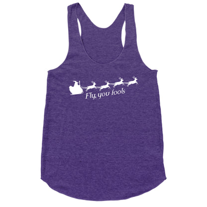 Fly You Fools Christmas Racerback Tank