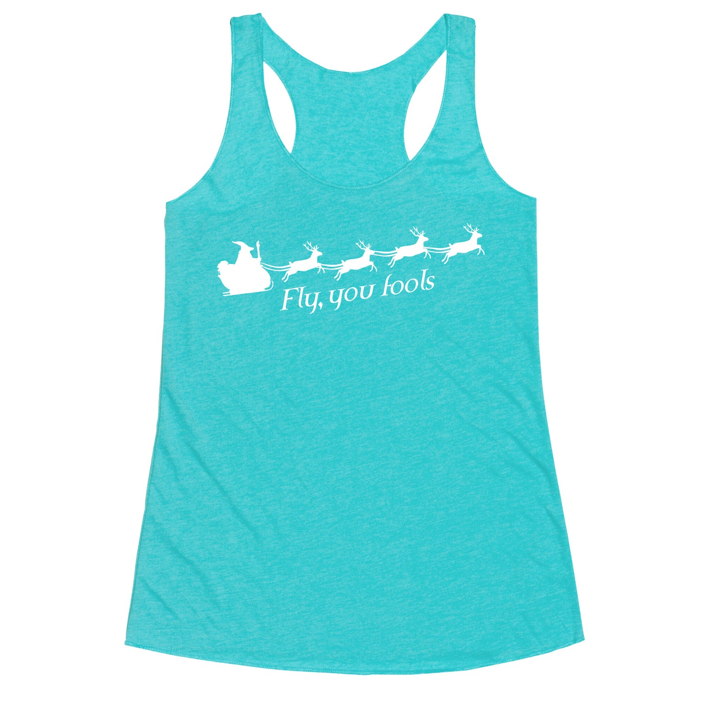 Fly You Fools Christmas Racerback Tank