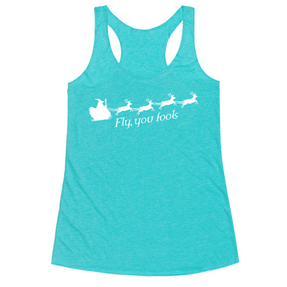 Fly You Fools Christmas Racerback Tank