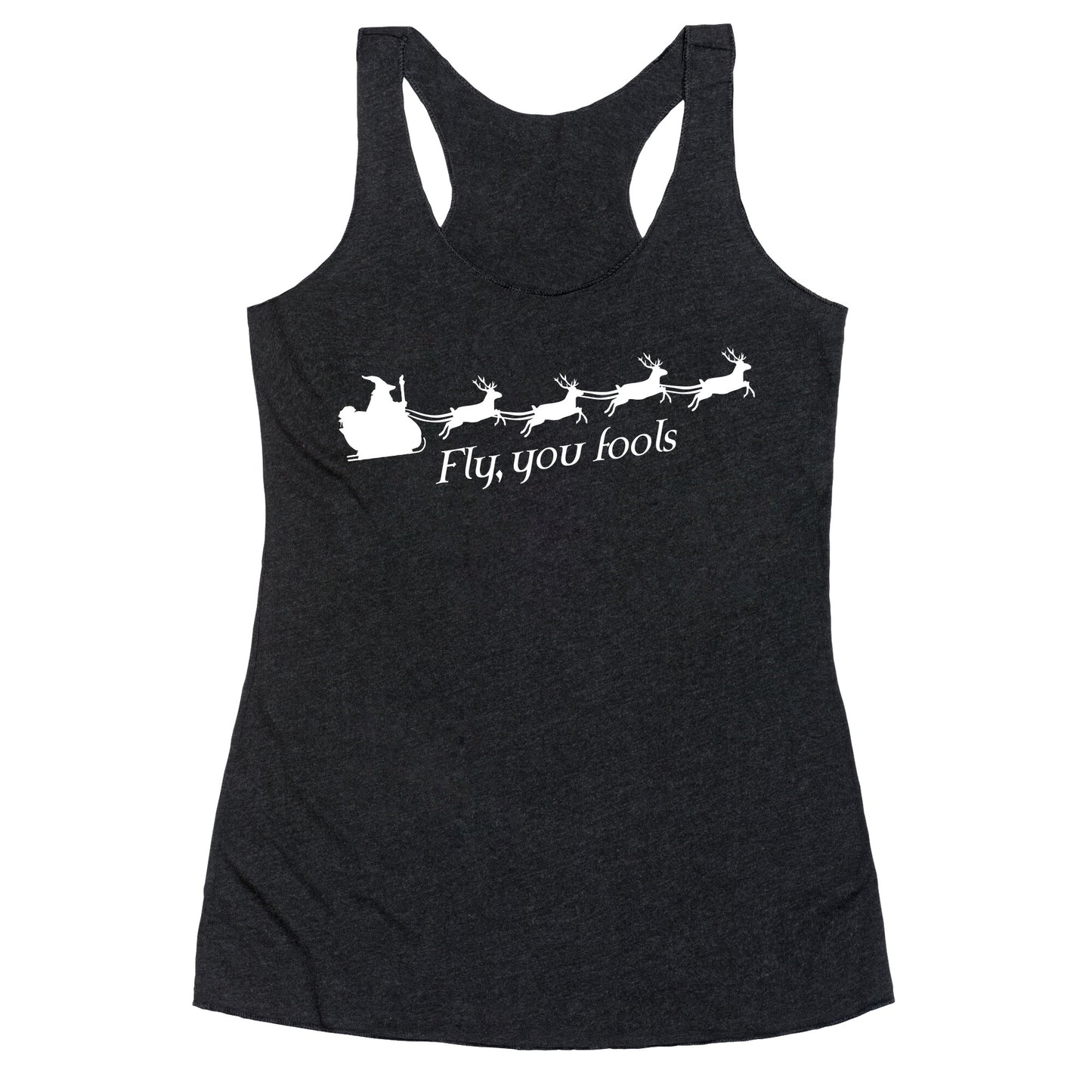 Fly You Fools Christmas Racerback Tank