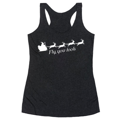 Fly You Fools Christmas Racerback Tank