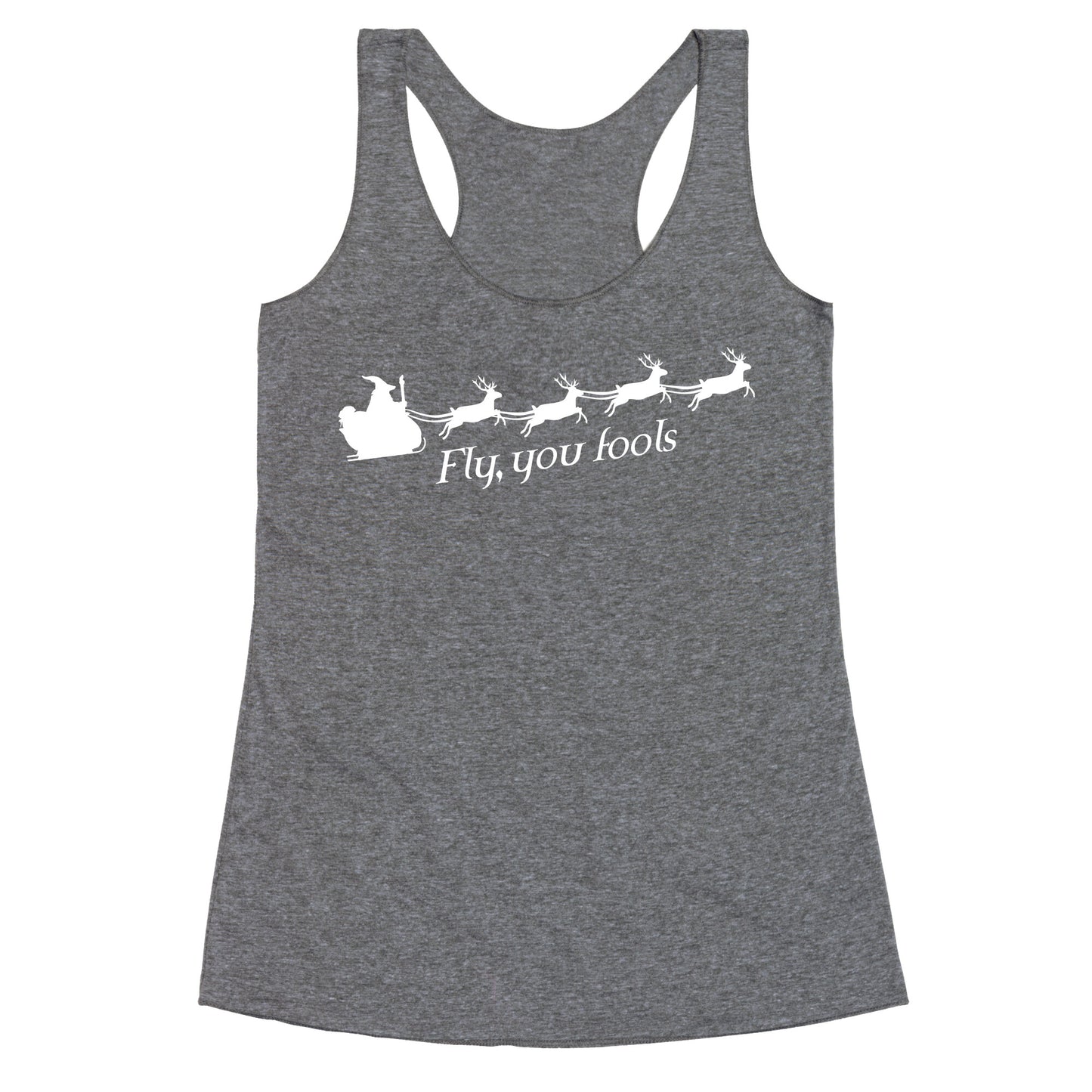 Fly You Fools Christmas Racerback Tank