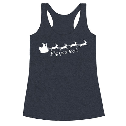 Fly You Fools Christmas Racerback Tank