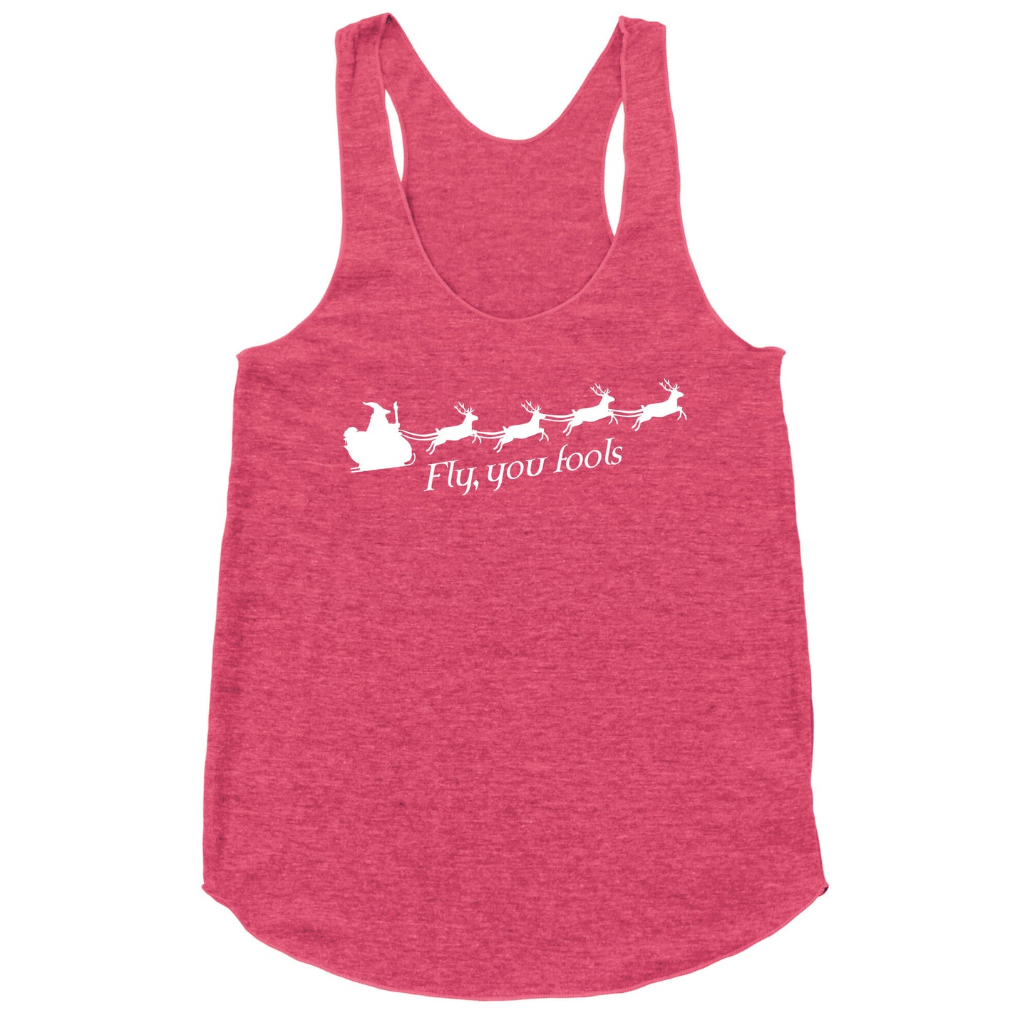 Fly You Fools Christmas Racerback Tank