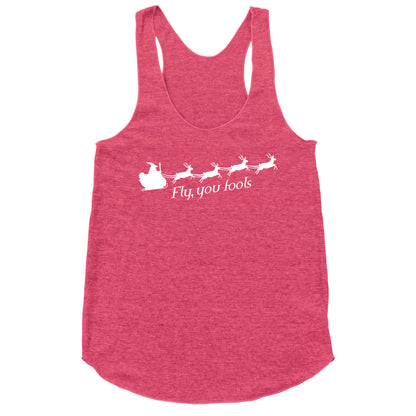 Fly You Fools Christmas Racerback Tank