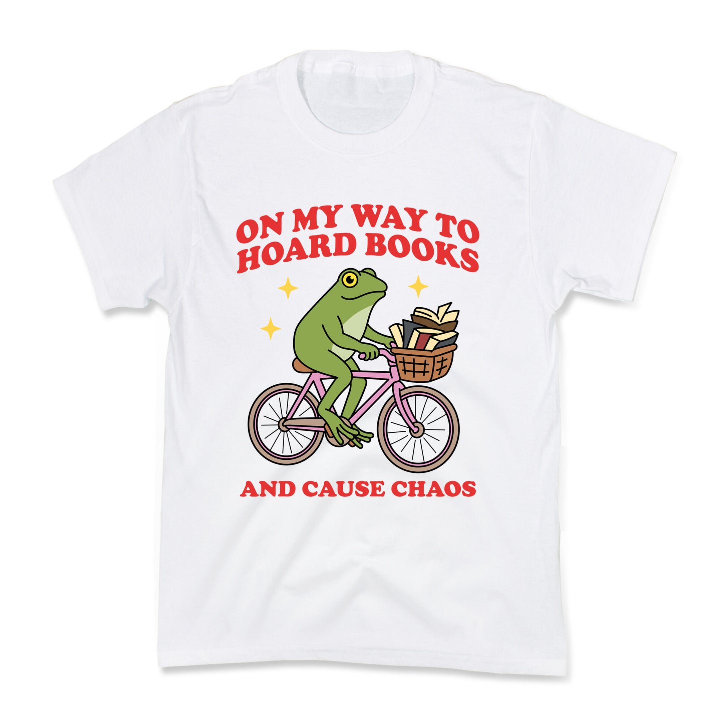 On my Way to Hoard Books and Cause Chaos Kids Tee