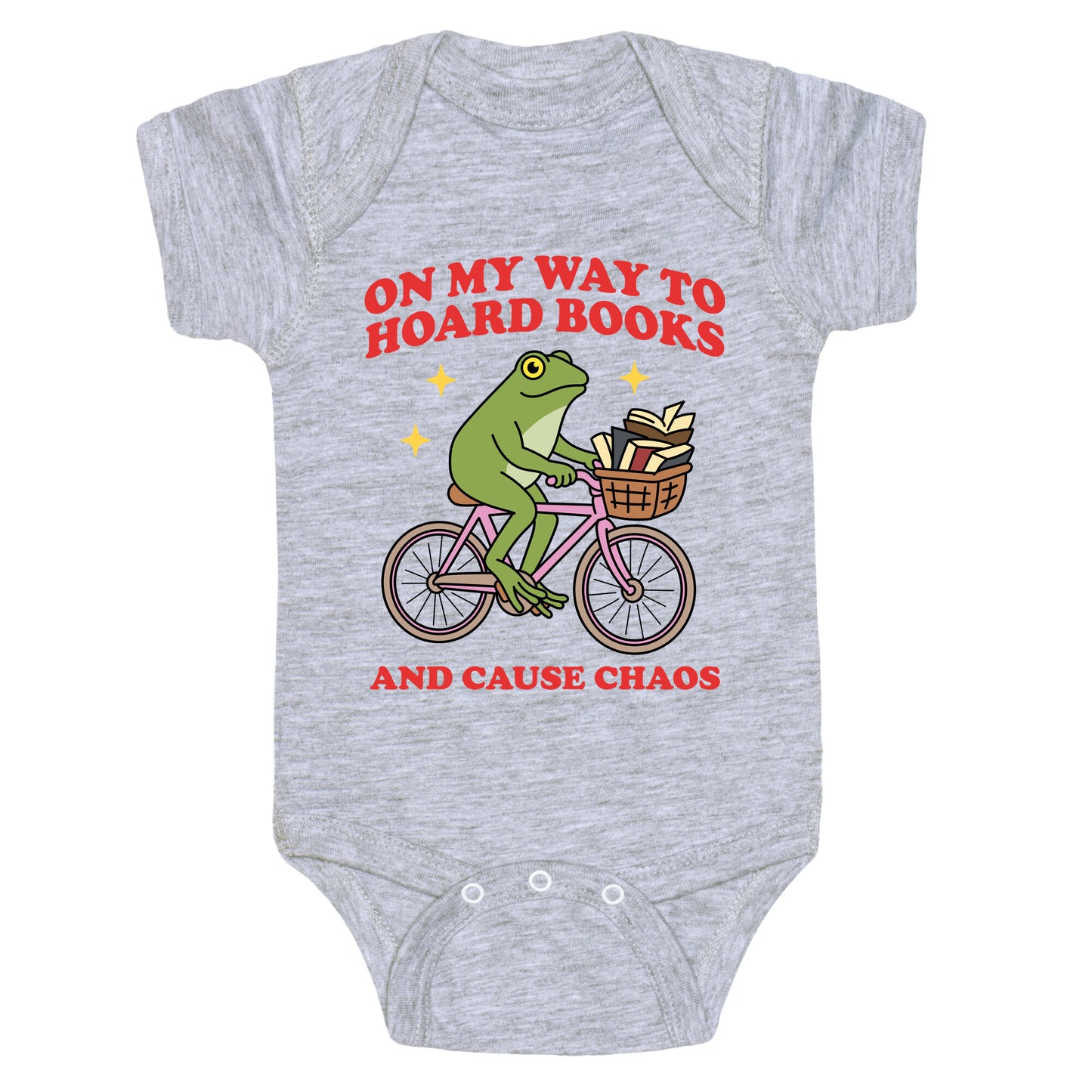 On my Way to Hoard Books and Cause Chaos Baby One-Piece