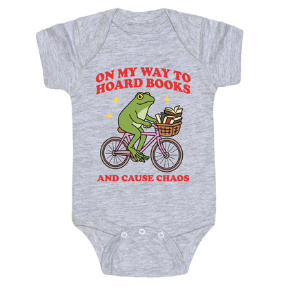 On my Way to Hoard Books and Cause Chaos Baby One-Piece