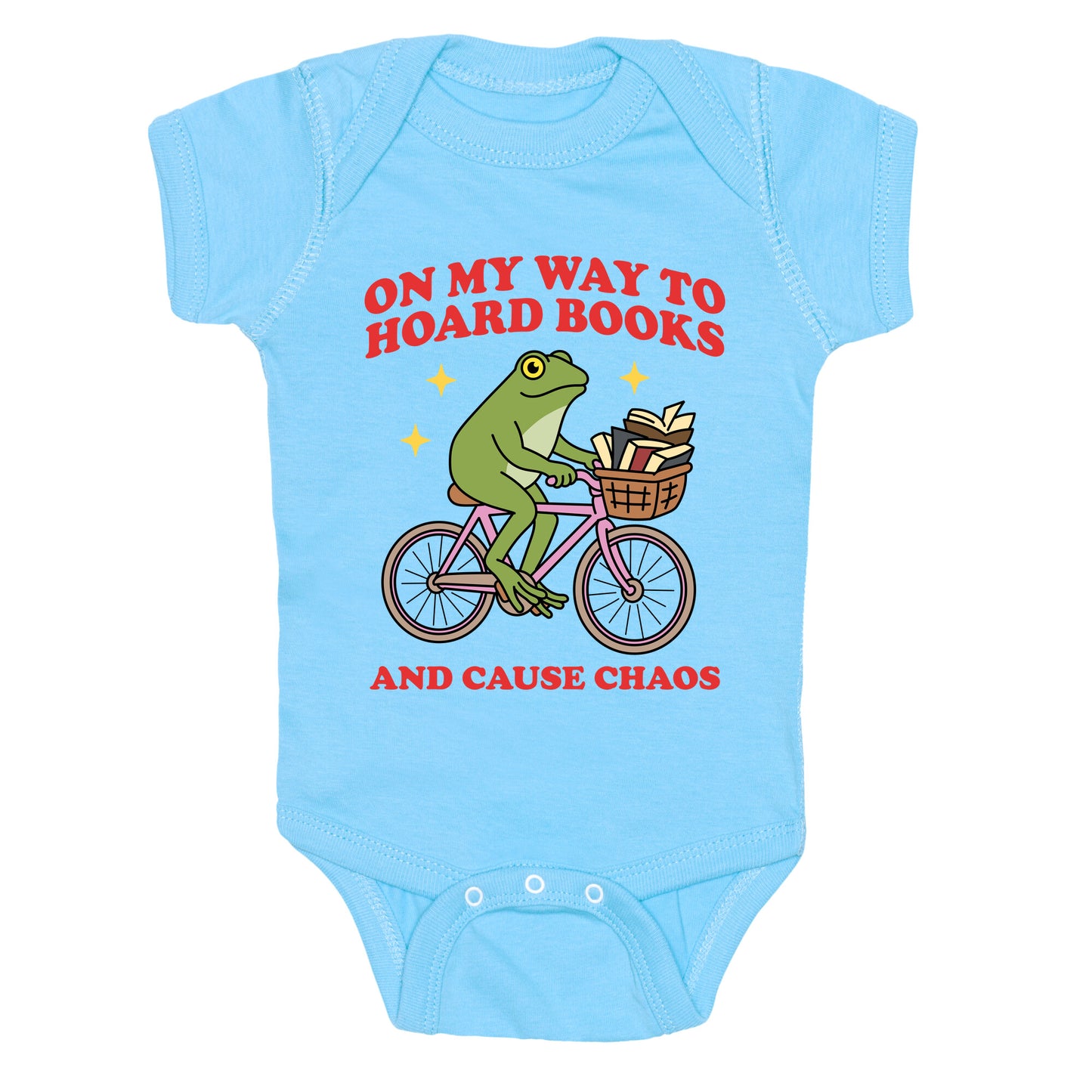 On my Way to Hoard Books and Cause Chaos Baby One-Piece