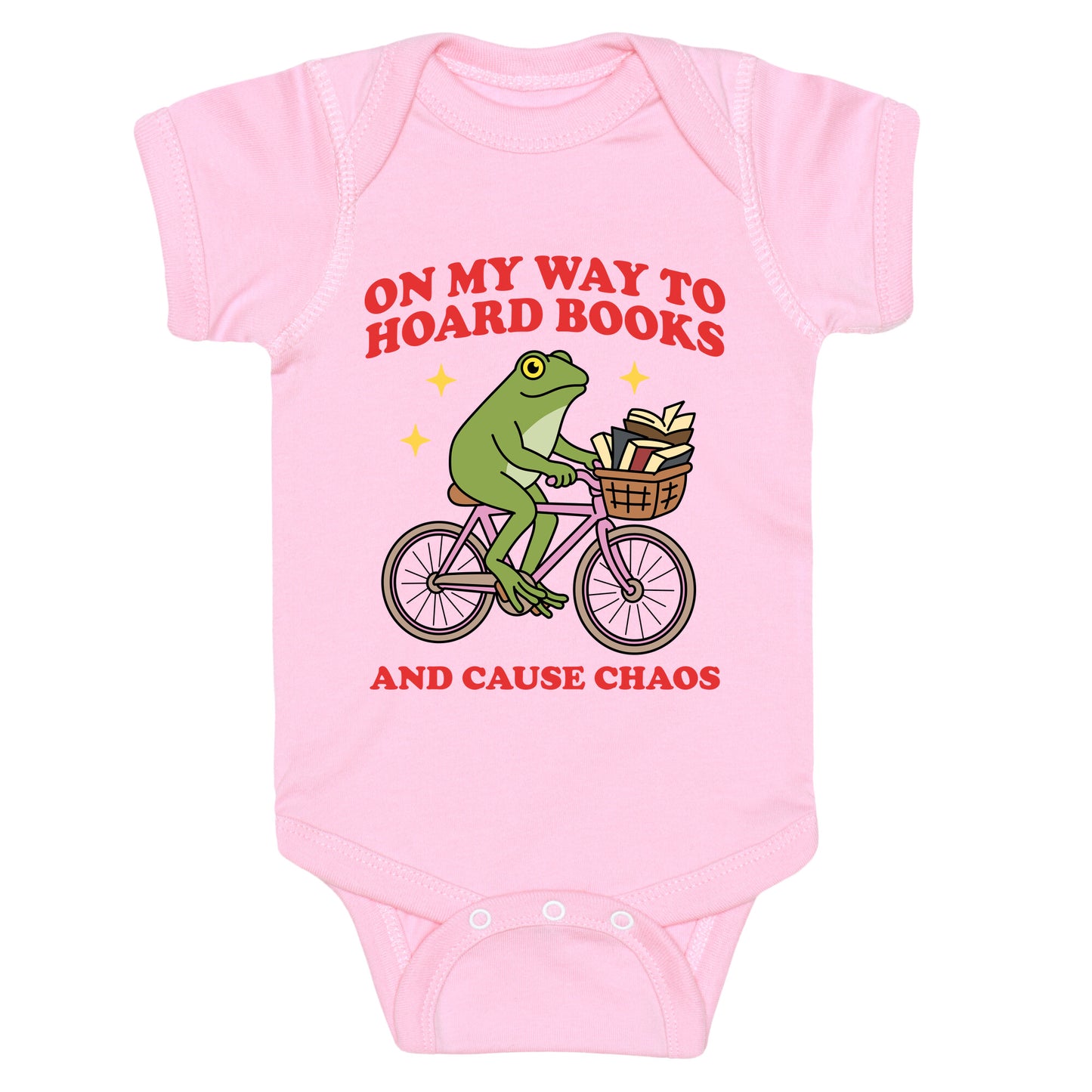 On my Way to Hoard Books and Cause Chaos Baby One-Piece