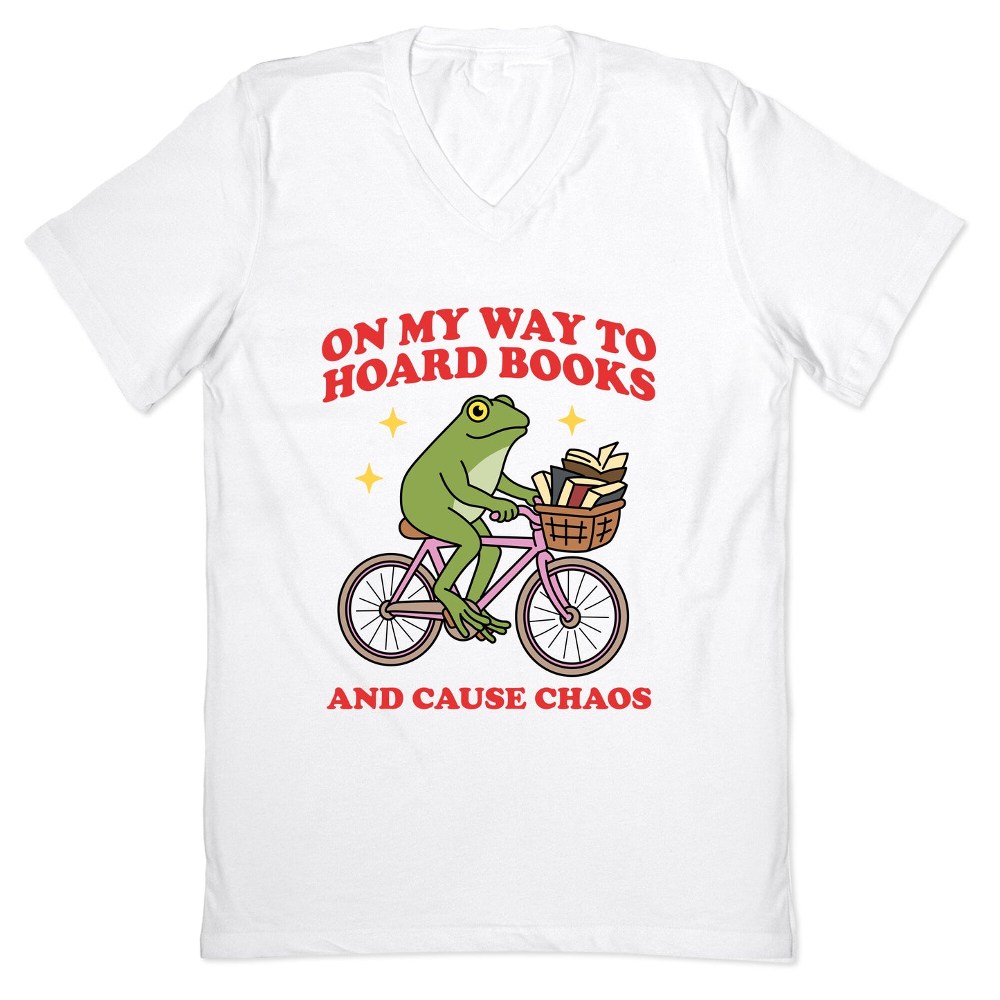 On my Way to Hoard Books and Cause Chaos V-Neck