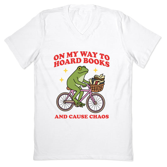 On my Way to Hoard Books and Cause Chaos V-Neck