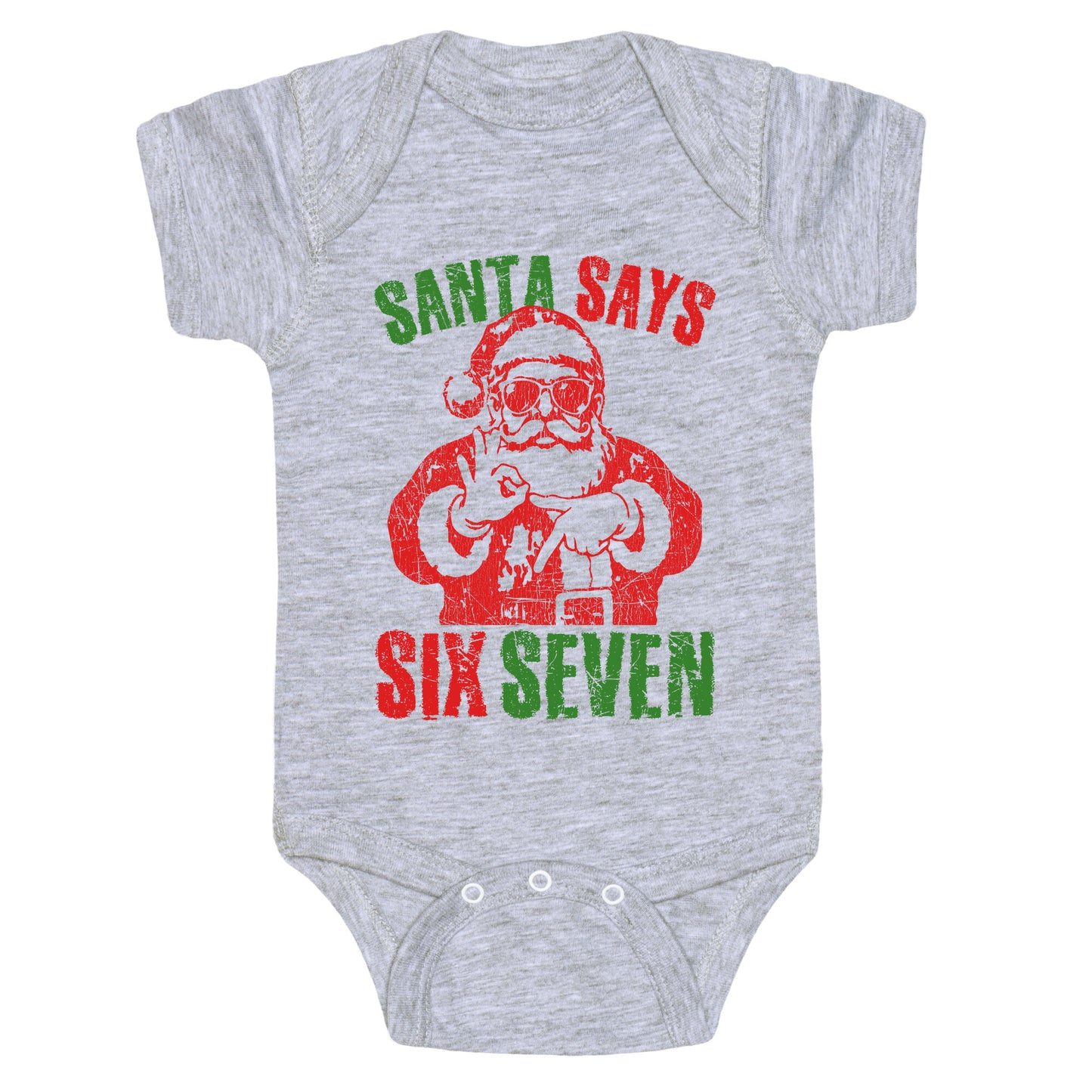 Santa Says 67 Baby One-Piece