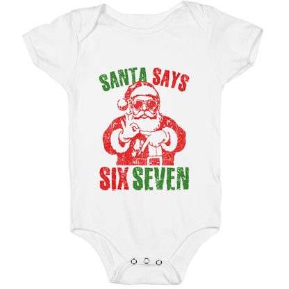 Santa Says 67 Baby One-Piece