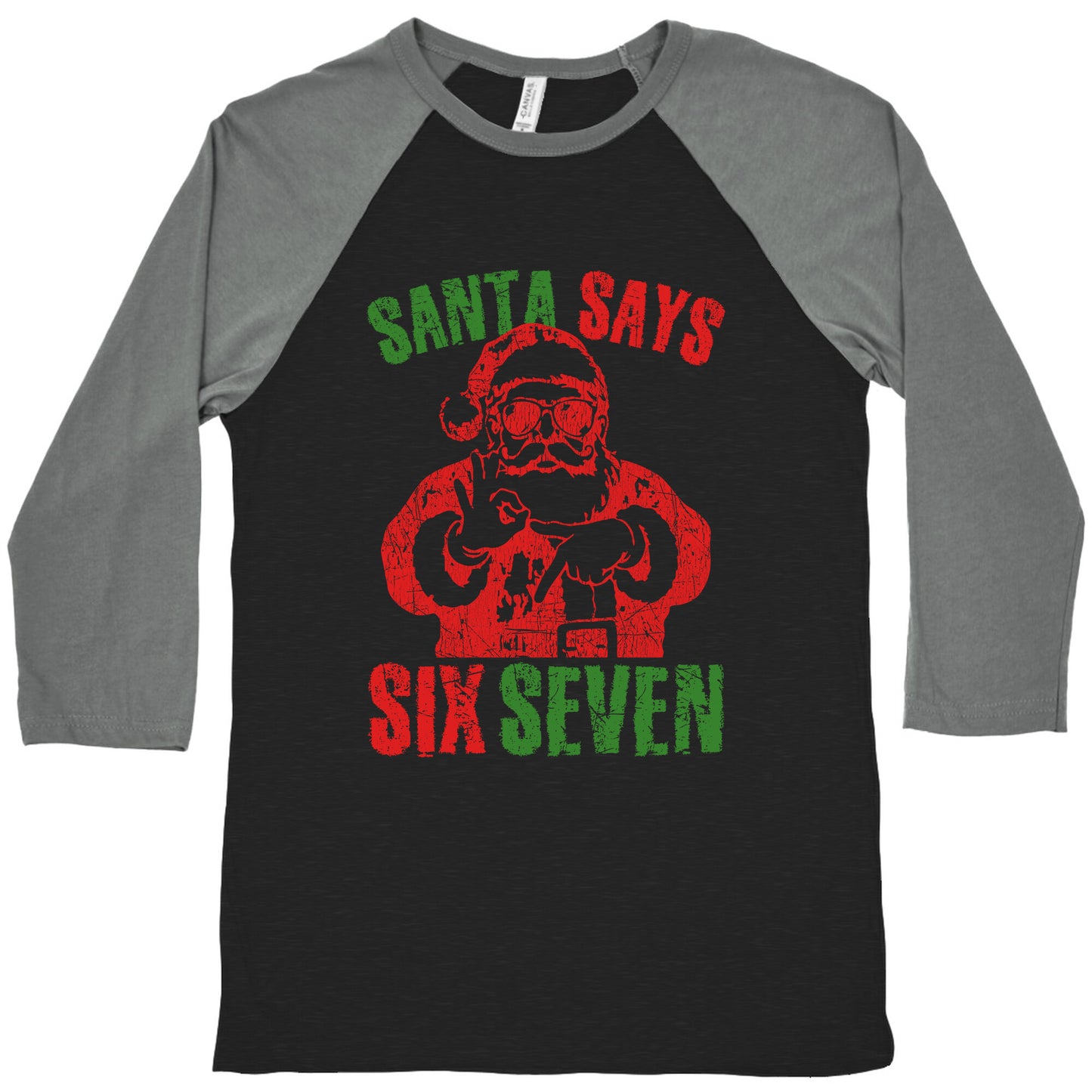 Santa Says 67 Baseball Tee