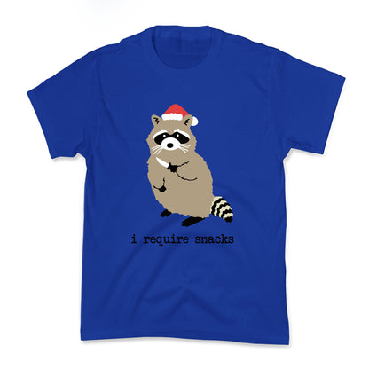 I Require Snacks Kids Tee