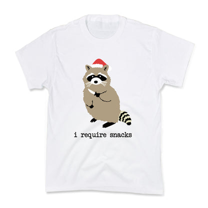 I Require Snacks Kids Tee