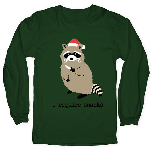 I Require Snacks Longsleeve Tee