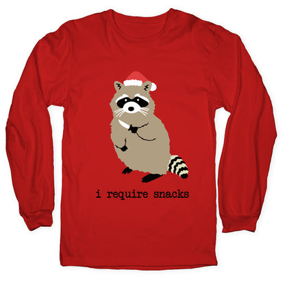 I Require Snacks Longsleeve Tee