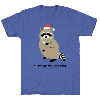 I Require Snacks Unisex Triblend Tee