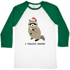 I Require Snacks Baseball Tee