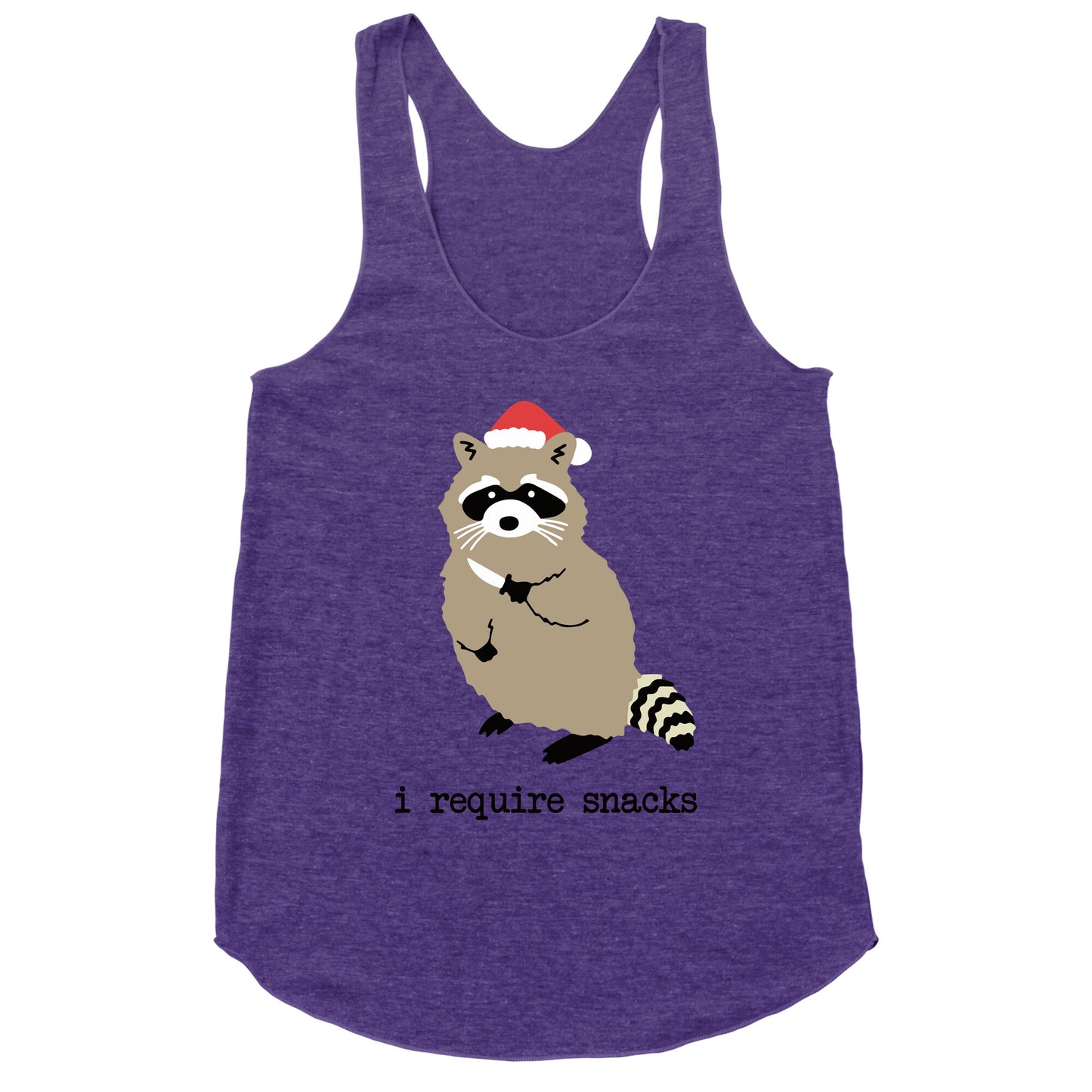 I Require Snacks Racerback Tank