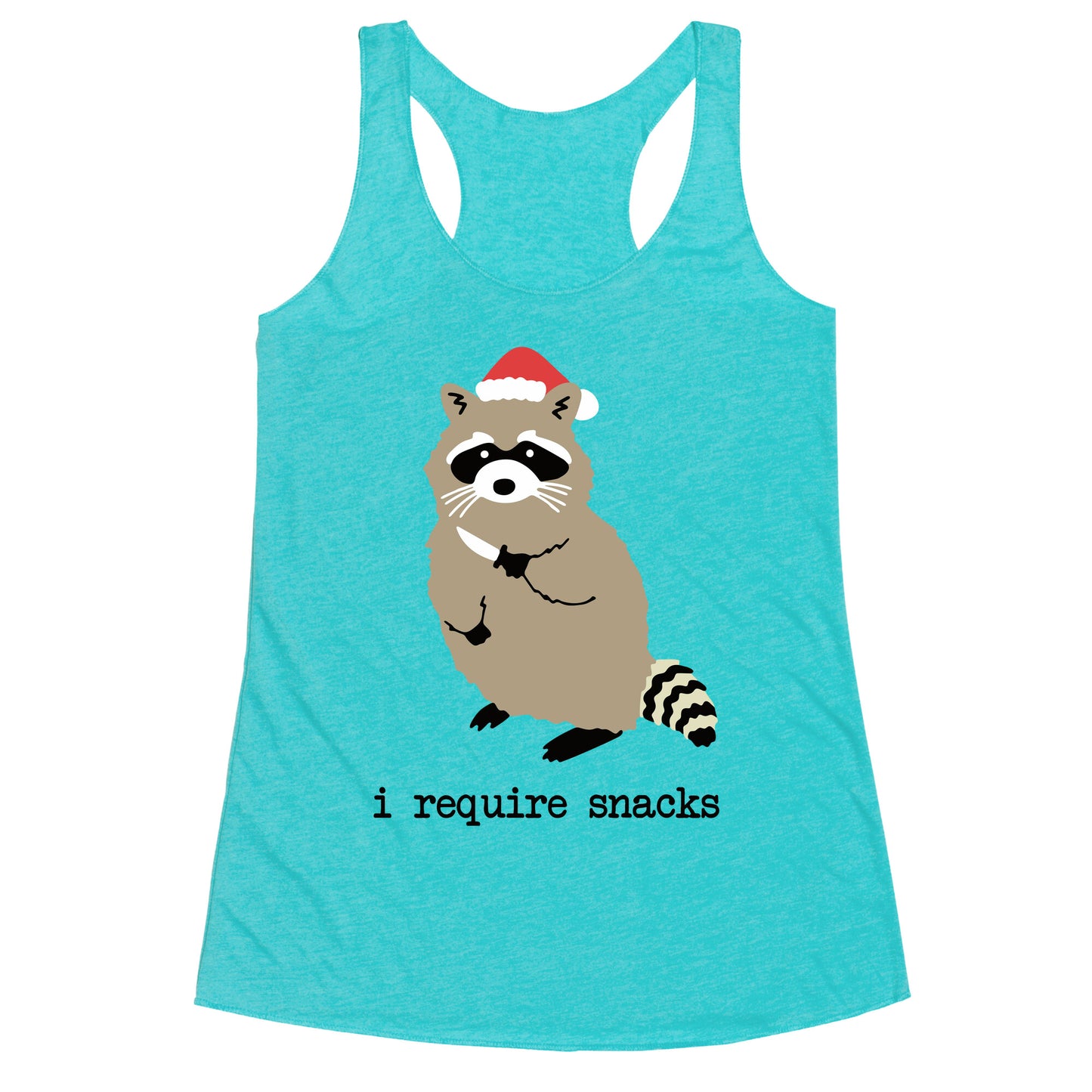 I Require Snacks Racerback Tank