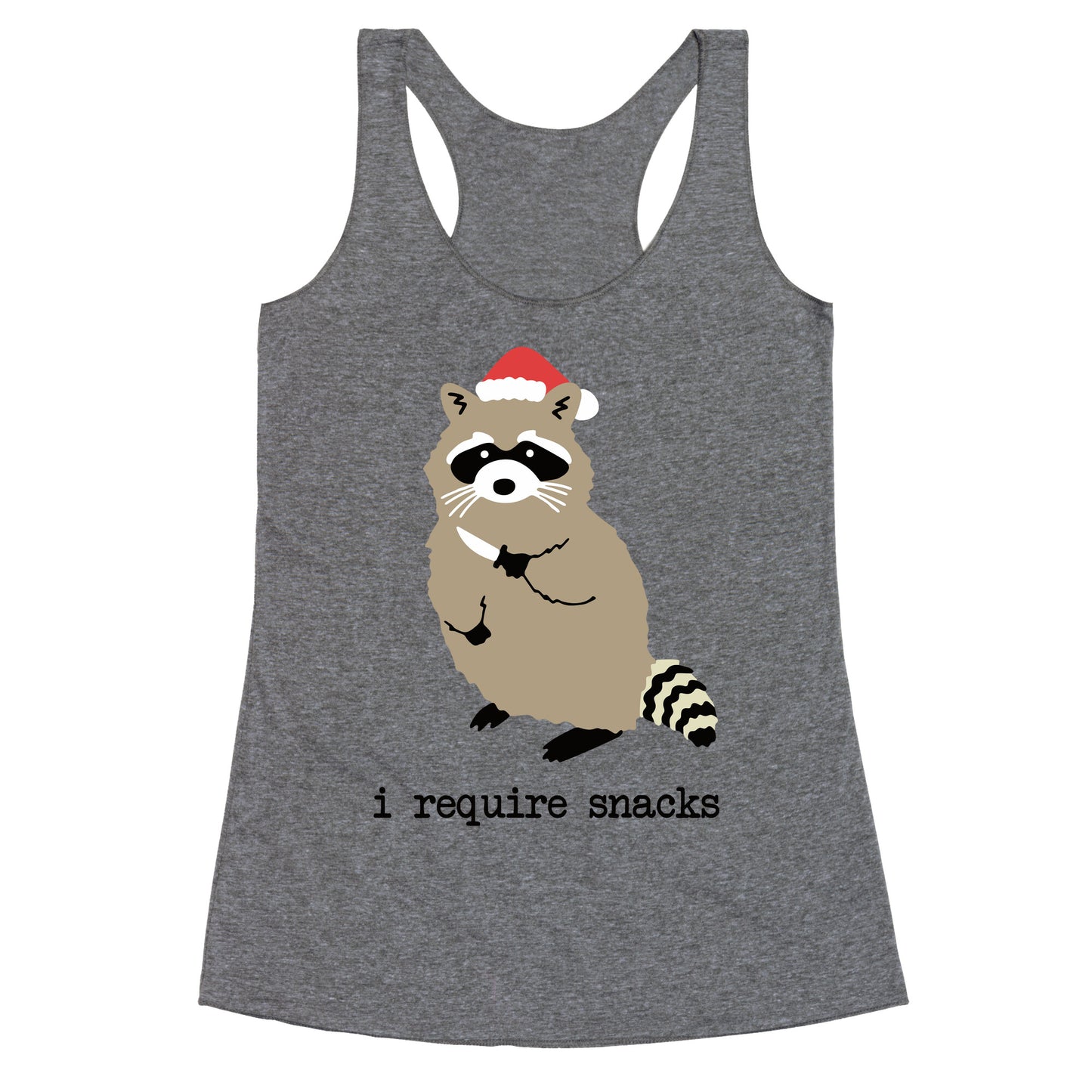 I Require Snacks Racerback Tank