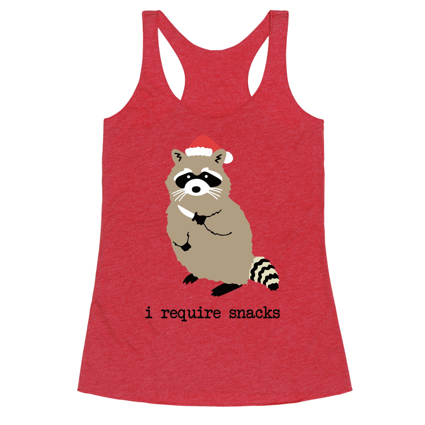 I Require Snacks Racerback Tank