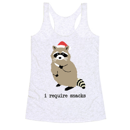 I Require Snacks Racerback Tank