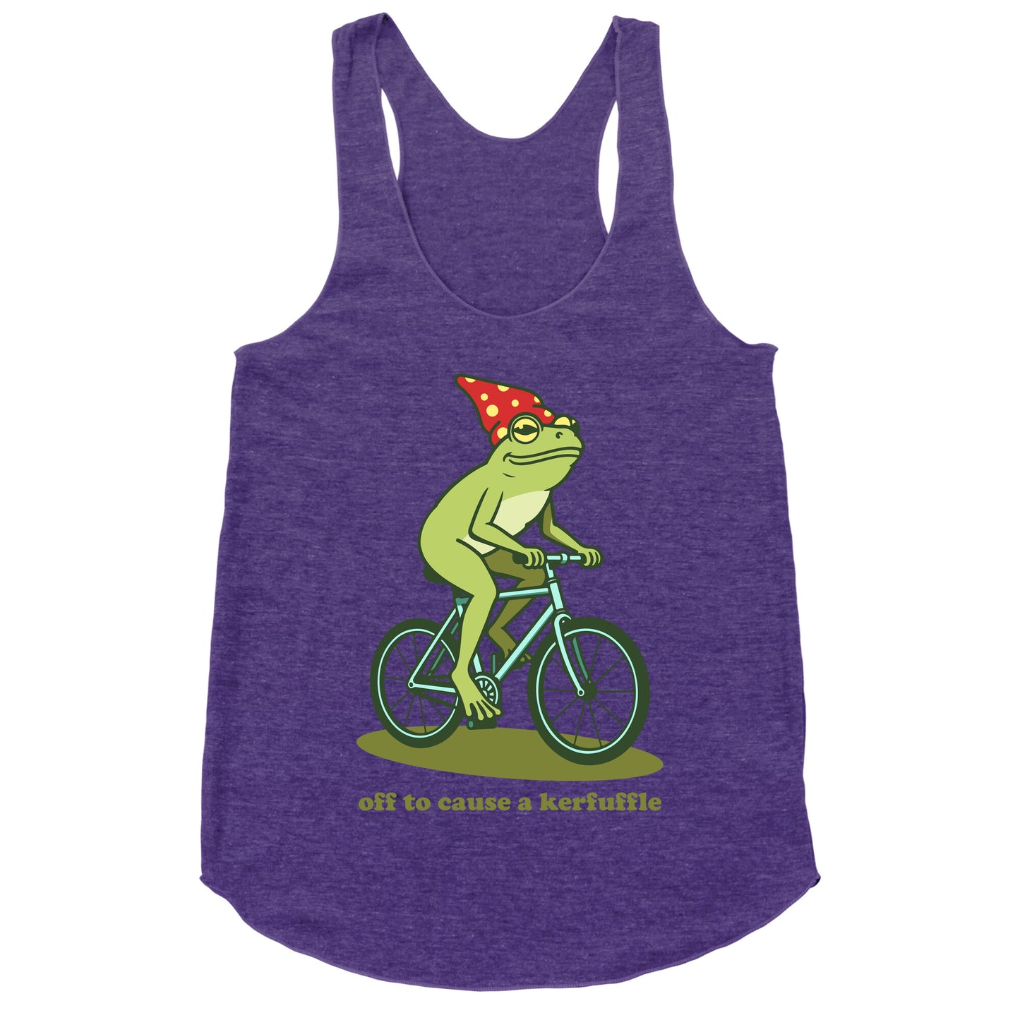 Off to Cause a Kerfuffle Racerback Tank