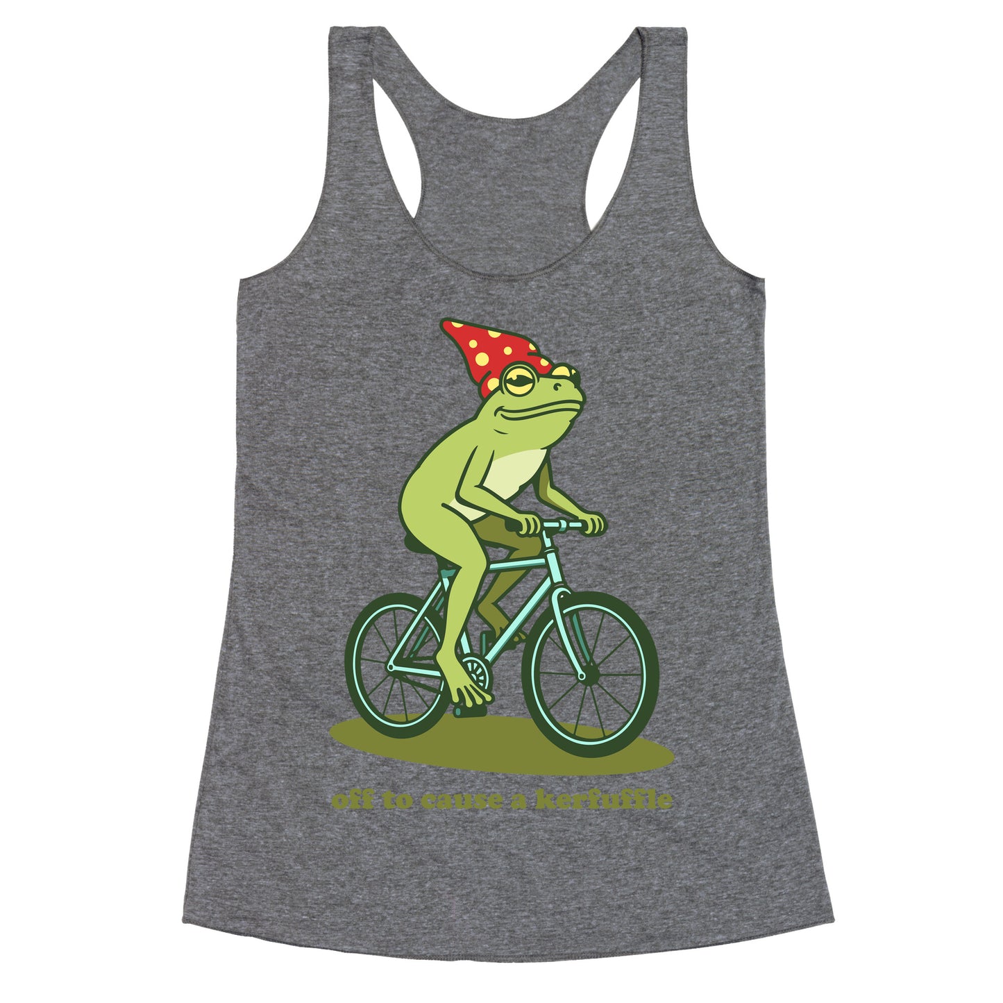 Off to Cause a Kerfuffle Racerback Tank