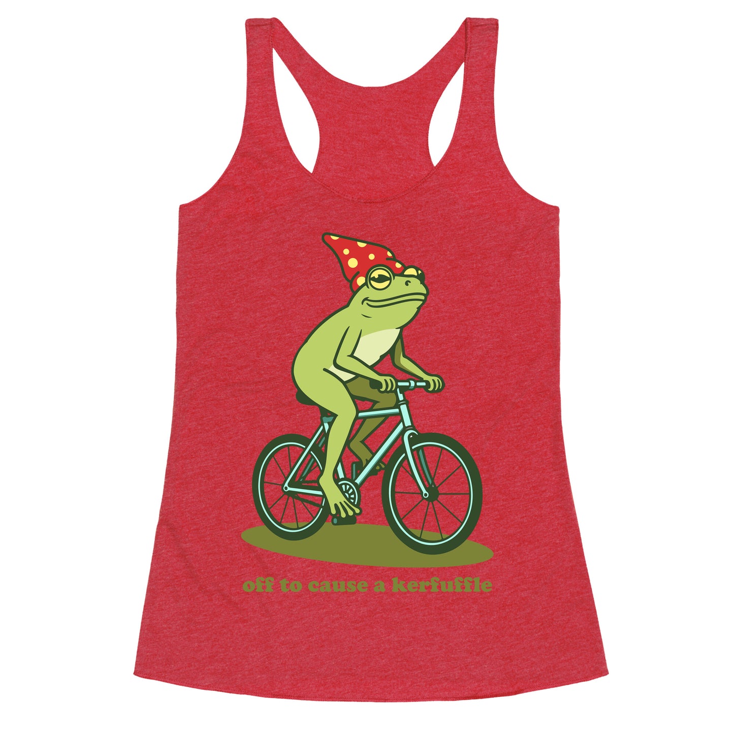 Off to Cause a Kerfuffle Racerback Tank
