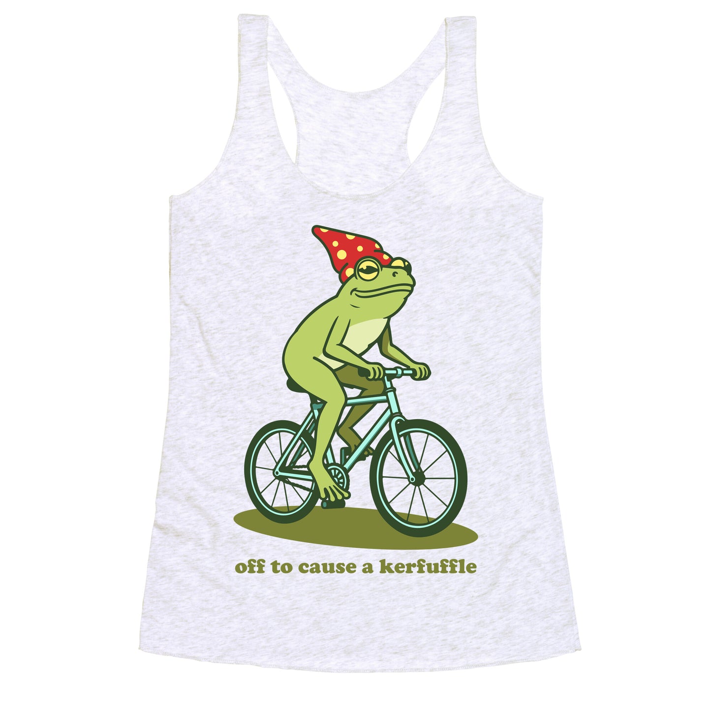 Off to Cause a Kerfuffle Racerback Tank