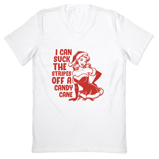 Can Suck the Stripes off a Candy Cane V-Neck