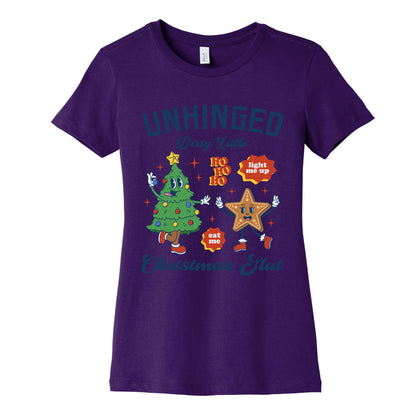 Unhinged Dirty Christmas Slut Womens Cotton Tee