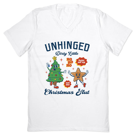 Unhinged Dirty Christmas Slut V-Neck