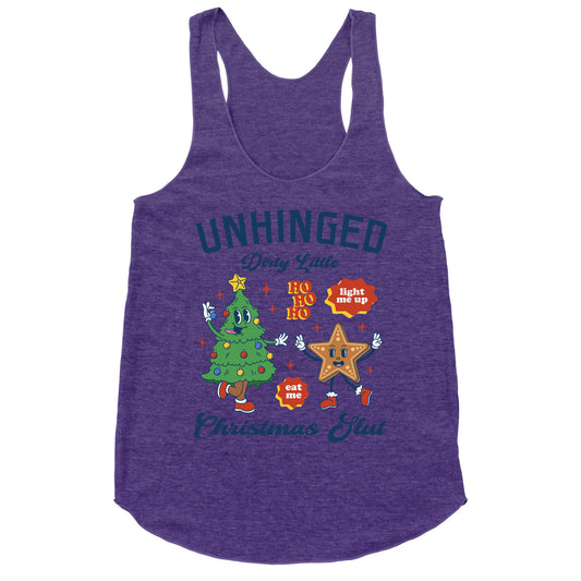 Unhinged Dirty Christmas Slut Racerback Tank