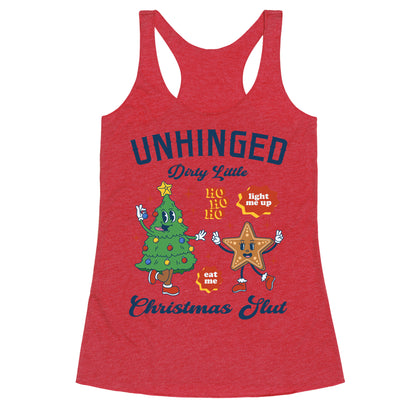 Unhinged Dirty Christmas Slut Racerback Tank