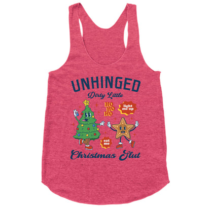 Unhinged Dirty Christmas Slut Racerback Tank