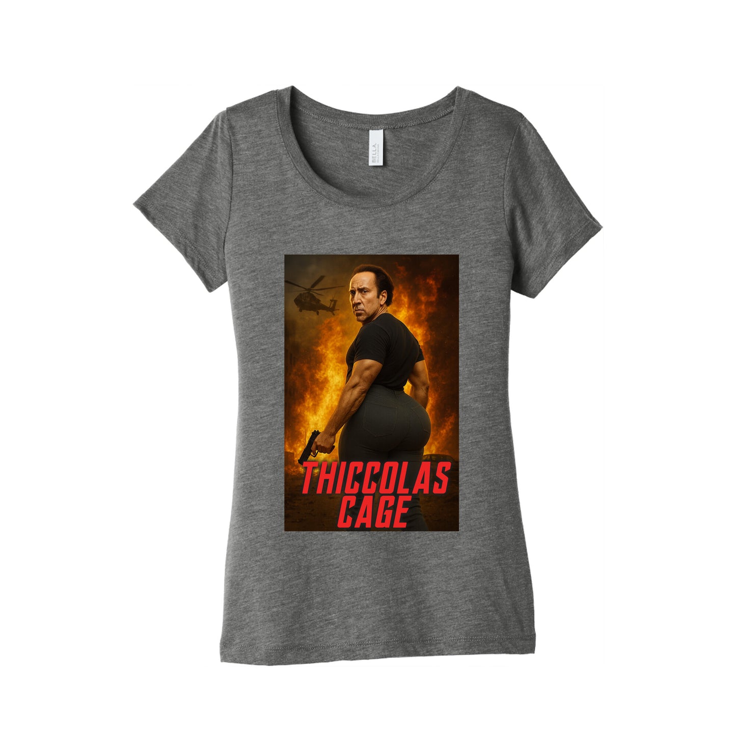 Thiccolas Cage Womens Triblend Tee