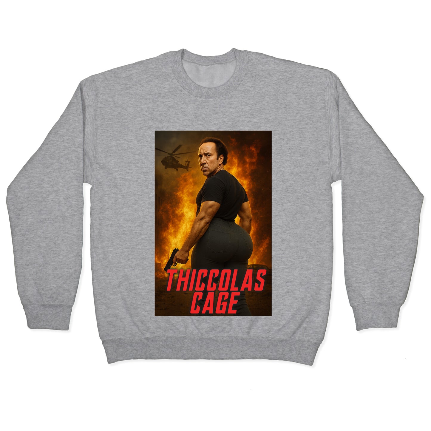 Thiccolas Cage Crewneck Sweatshirt