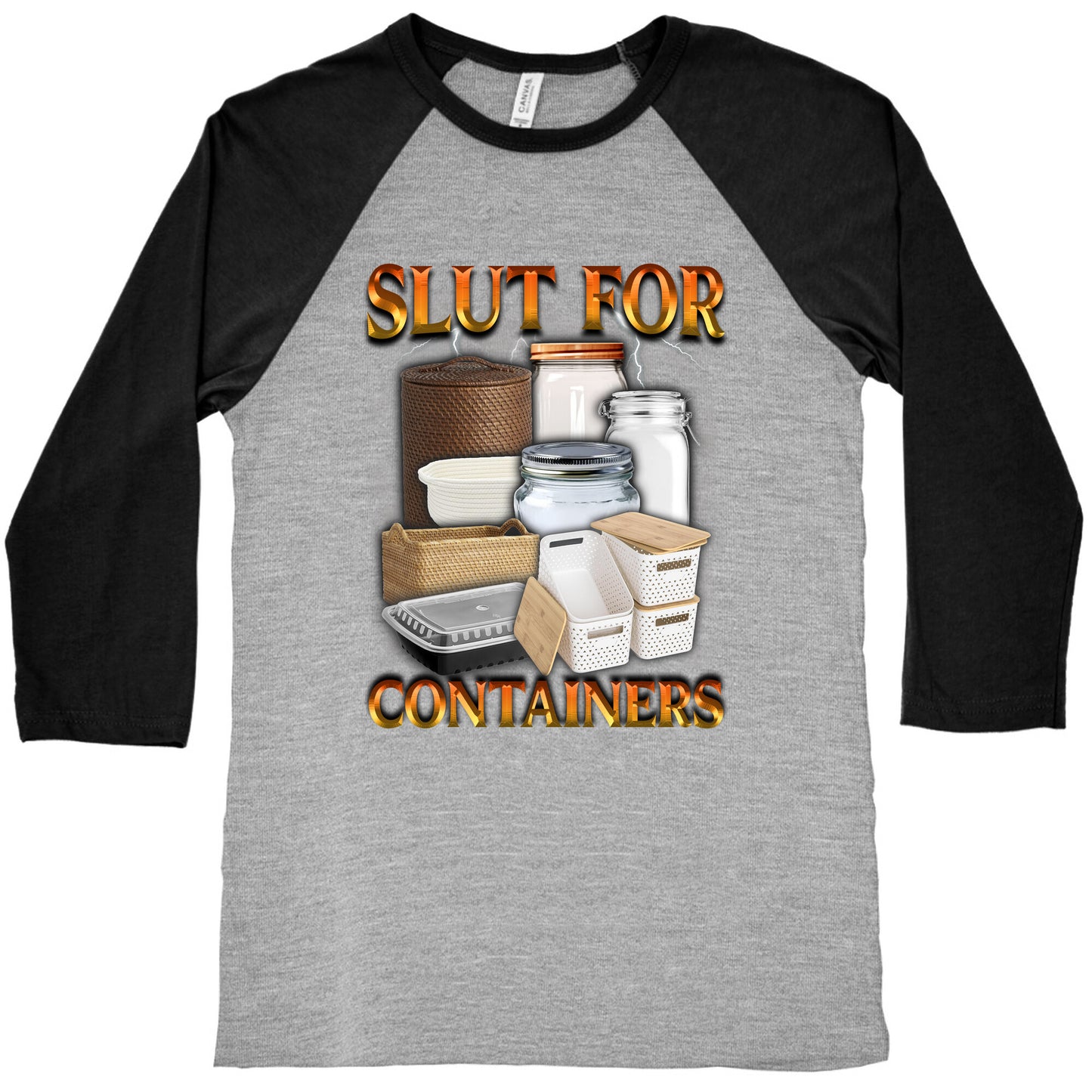Slut for Containers Baseball Tee
