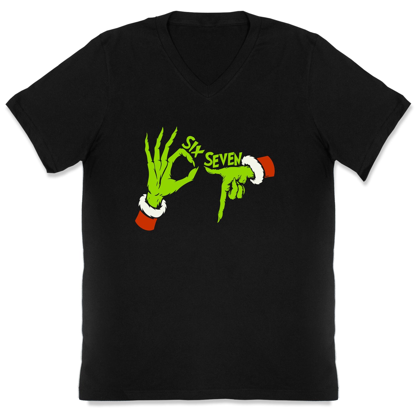 67 Grinch Hands V-Neck