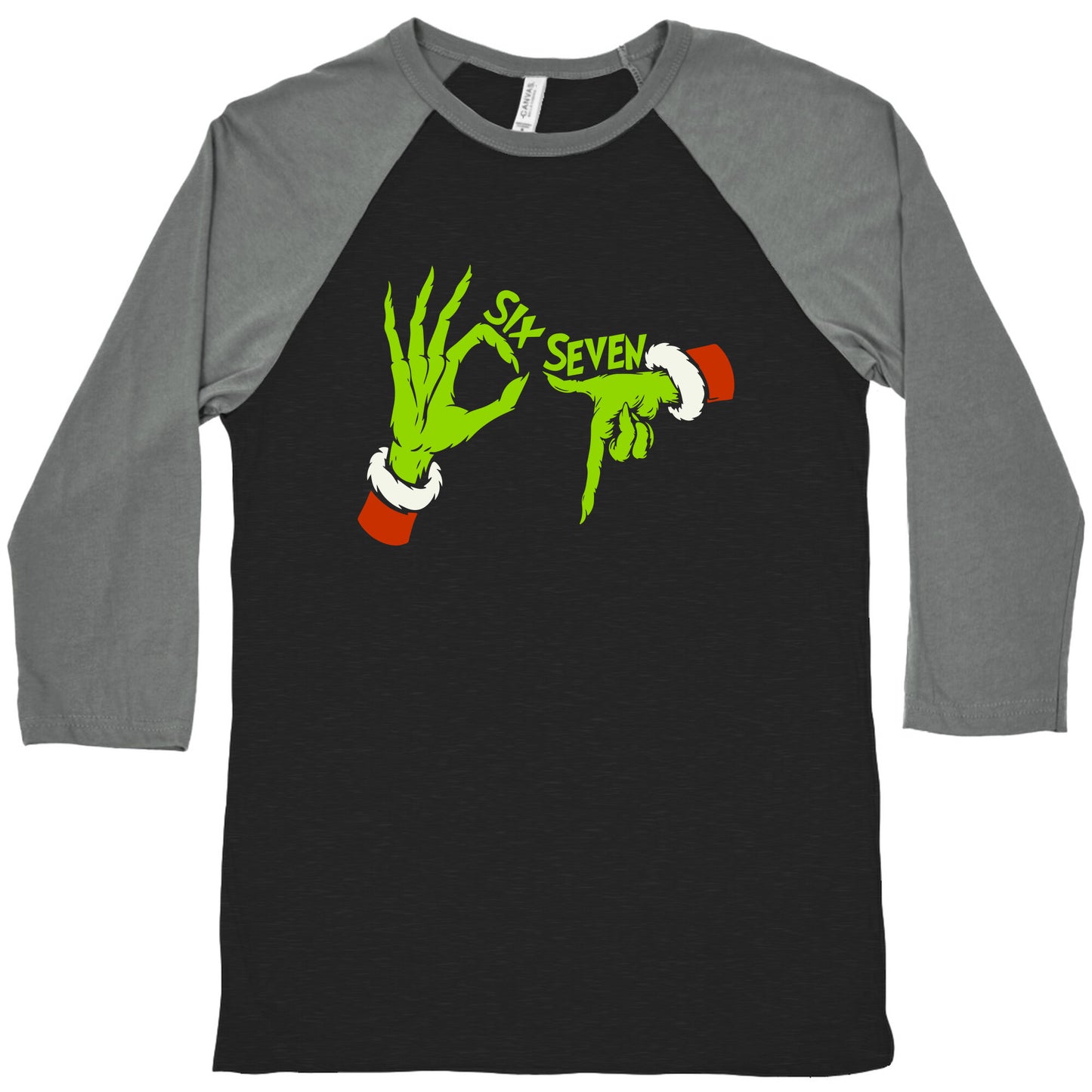67 Grinch Hands Baseball Tee